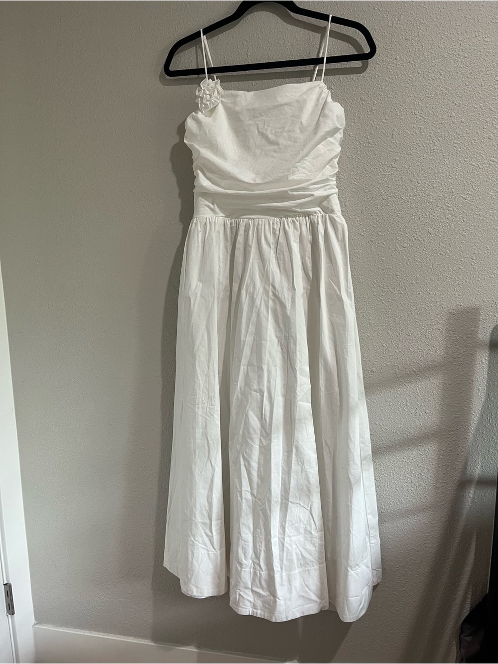 White midi summer dress
